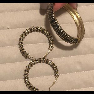 Earrings and bracelet